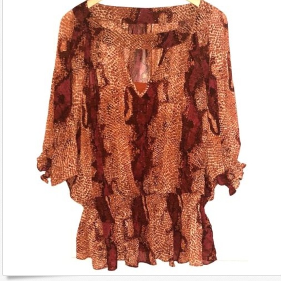 ADIVA Women's XL Sheer Layered Blouse Cami Inset - Picture 2 of 4